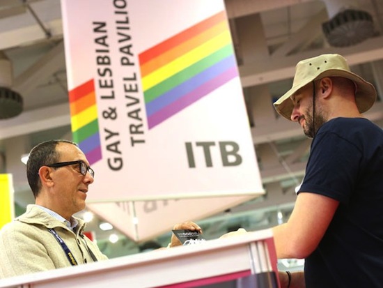 Pavilhão gay na ITB Travel Fair, feira mundial de turismo realizada em Berlim  (Foto: Divulgação/ITB)