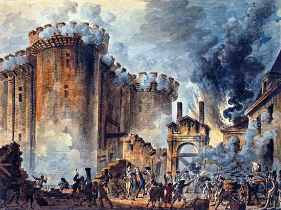 Prise de la Bastille por Jean-Pierre Houël (1735-1813).